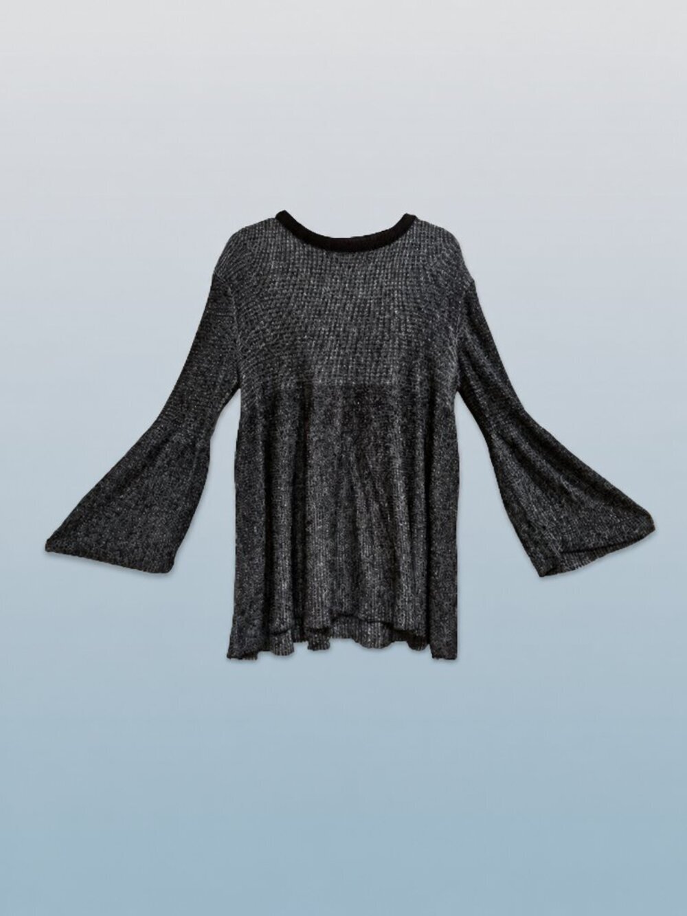 Newport News Black/White Bell Sleeved Sweater - M